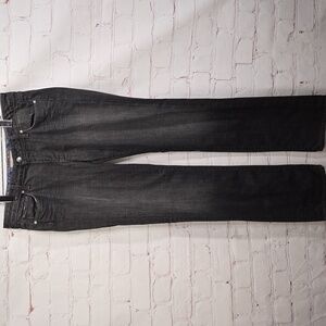 Paige Jeans Melrose Classic Rise Black Denim Stretch Straight Leg Womens Size 30
